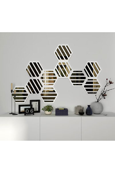 tsddekorasyon Tsd Dekorasyon Dekoratif Duvar Aynası, Petek Ayna