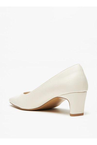 Celeste Women's Solid Pointed Toe Pumps with Block Heels