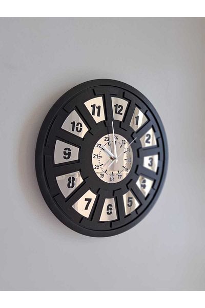 Wooden Factory Top Seller Silver Plexi Mirror Gift or Special Decorative Wall Clock for Your Home