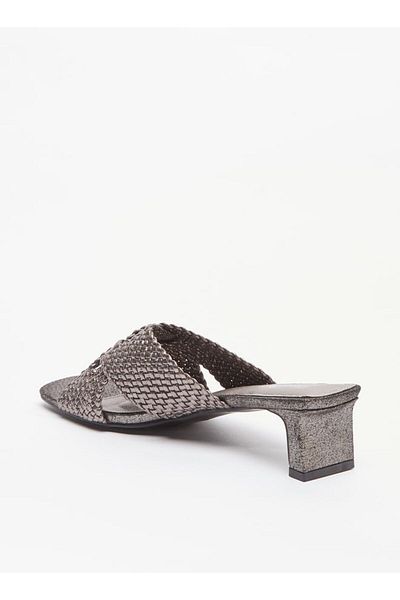 Flora Bella by Shoexpress Slip-On Sandals with Weave Detail and Block Heels