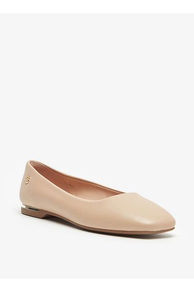 Celeste Women's Solid Slip-On Square Toe Ballerina Shoes