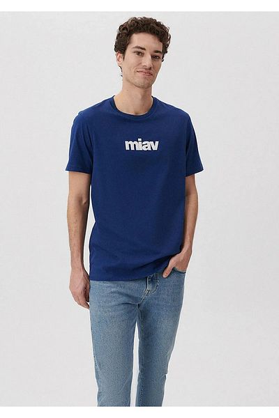 Mavi Μπλουζάκι με στάμπα Miau Navy Blue Regular Fit / Κανονική εφαρμογή 067153 - 602755