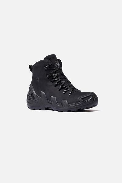 Vaneda 1240 V-Clutch Michelin Pro Mid Nubuck Black Men's Boots