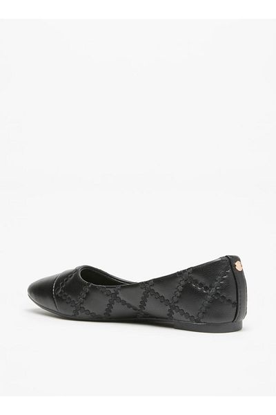 Flora Bella by Shoexpress Embroidered Slip-On Round Toe Ballerina Shoes