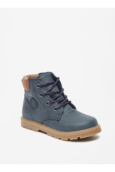 LBL by Shoexpress Solid Ankle Boots with Zip Closure