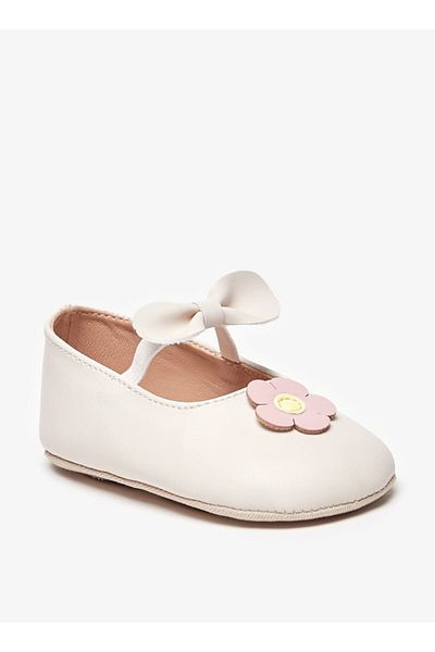 Barefeet Floral Accent Slip-On Booties with Elastic Strap