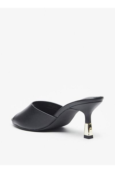 Celeste Women's Solid Slip-On Sandals with Stiletto Heels