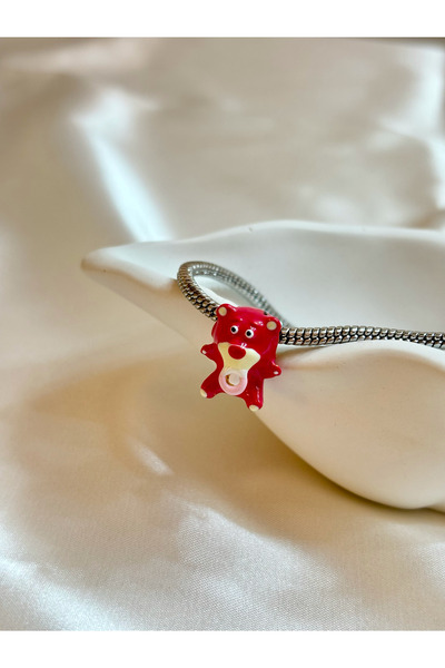 sheyajewellery Kadın Marka Model Pembe Bebek Ayıcık Charm