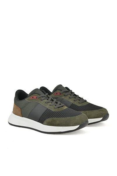 Ziya , Erkek Hakiki Deri Sneaker 14150z0001 Haki