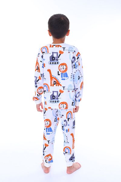 ZUZUNGA Set de pijamale Dino Lion Digger cu model pentru băieți