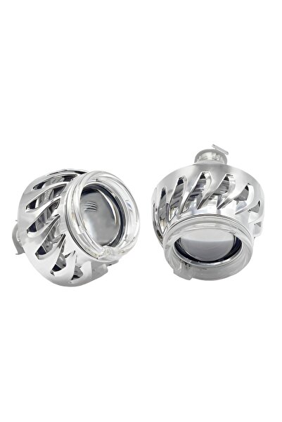 OFFICIALLED 2.5 Inç Çift Angel Beyaz Bi-xenon Mercek