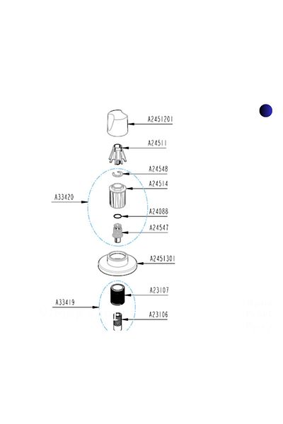 Artema AA33420YP Stop Valve Adapter