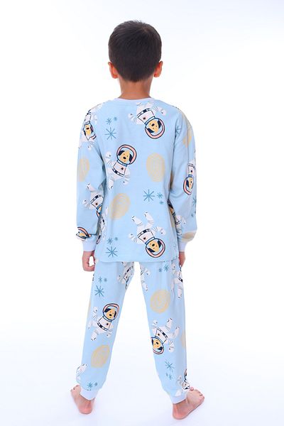 ZUZUNGA Set de pijamale pentru copii Blue Cute Astronaut Bobi
