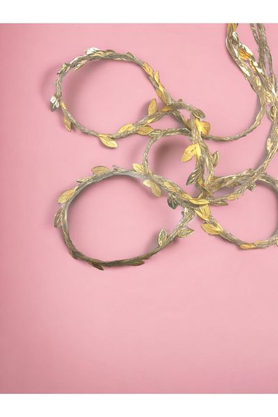 BukiroAtelier Πλεκτή κορδέλα από φύλλα γιούτας Ψάθινη κορδέλα με φύλλα Φυλλωτό σχοινί Διακοσμητική κορδέλα Κορδέλα γιούτας 2 μέτρα