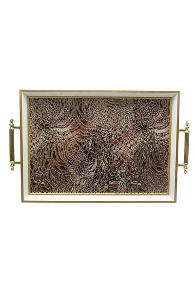 T.Concept Rectangular Glass Surface Engagement Presentation Tea Tray - Abstract Series Dmt381