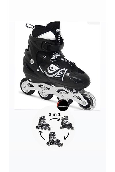 TOPROCKSTORE Lighted Kids Roller Skates Silicone Adjustable Wheel Metal Body with Numbers