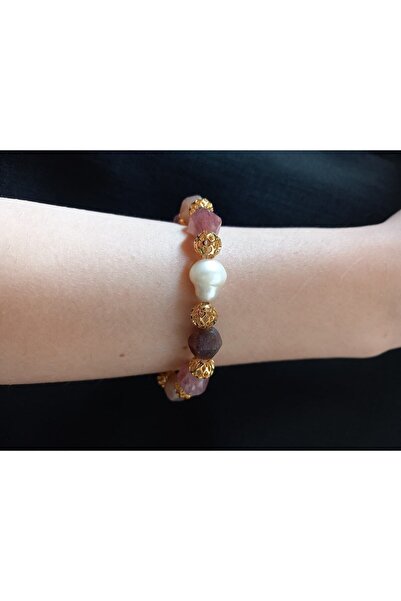 Mudita Tasarım 9/10 Mm Orijinal Faset Kesim Ham Çilek Kuvars , Gerçek Tatlı S...