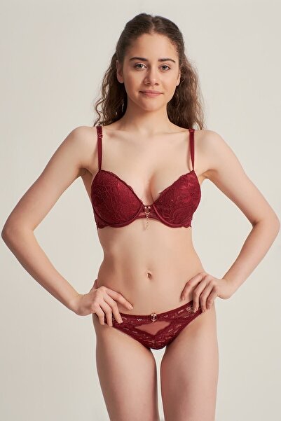 Le Jardin Push up Supported Bra Set with Stones Silicone Cybele Lj5040