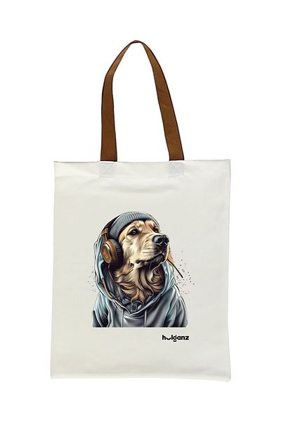 Hulganz Geanta Tote Imprimata Golden Retriever - Maro, 33x40cm
