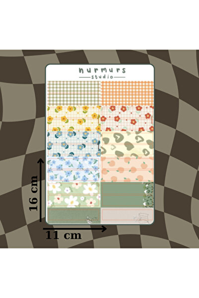 Nurmurs tatlı şerit sticker Laptop Tablet Telefon Planner - Ajanda scrapbook ...