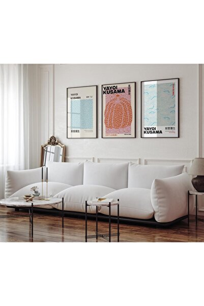 Linacci Комплект стъклени картини с рамка от алуминий в цвят „трипл блек“ и постер „Лятна бриза“