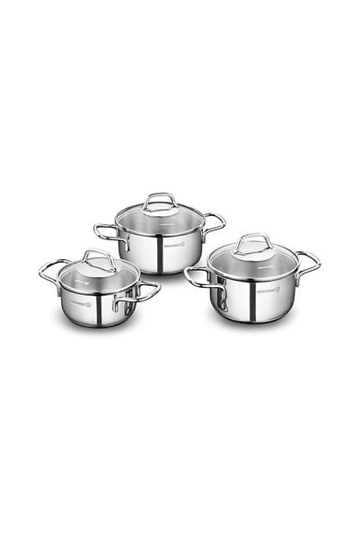 KORKMAZ Gray Perla Jr 6 Piece Cookware Set A1650