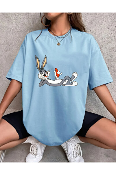 oneagılyazı Оверсайз тениска с принт на Bugs Bunny 1