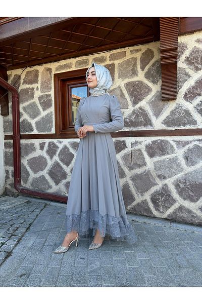 sümeyra Merve Dress - Purple Detailed