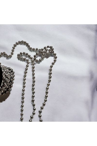 BukiroAtelier Διακοσμητικό Στολίδι 2 μέτρων - Κορδέλα με μαργαριταρένιες χάντρες