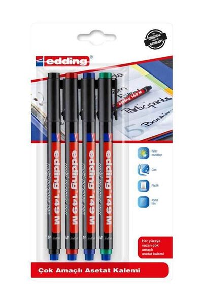 Edding 149M Acetate Pen 4 Pack