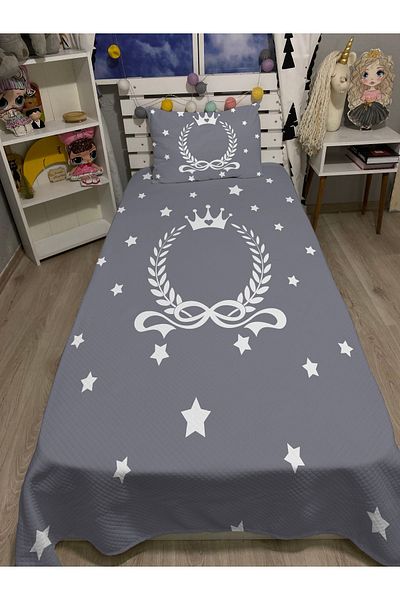 yok yok evim eve dair her şey Crowned Single Pique and Pillowcase