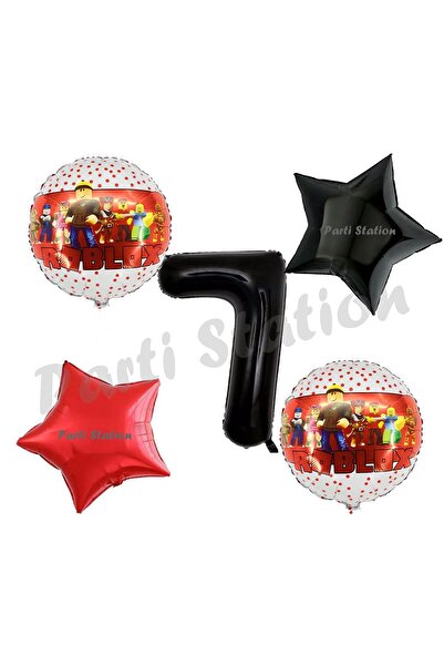 Parti Station Roblox Oyun 7 Yaş Balon Set Roblox Balon Gamer Oyun Konsept Doğ...
