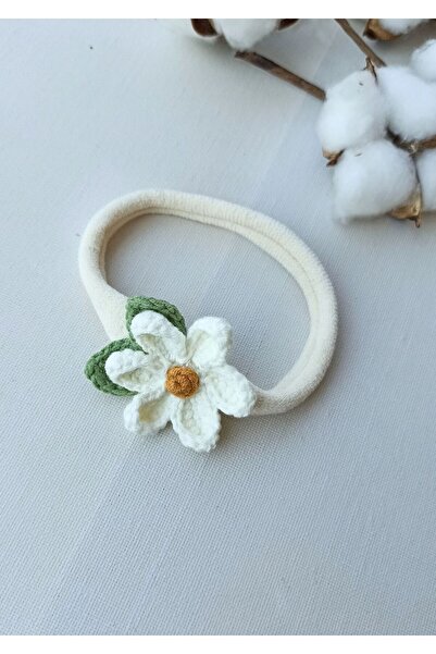 Masal Örgü Dünyası Nilüfer Çiçeği Bebek Bandanası Doğal Iplerden Yeni Koleksiyon