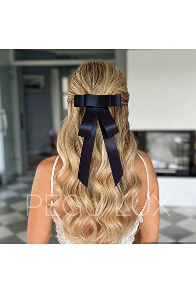 Pegu LUX NEAGRĂ BANDA LUNGĂ DIN SATIN, DESIGN SPECIAL