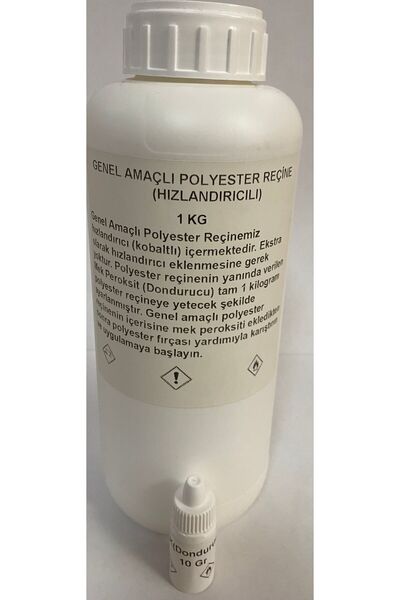 Genel Markalar Genel Amaçlı Polyester Reçine Hızlandırıcılı Polyester 1kg 10g...