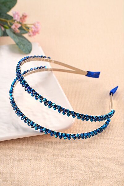 modernist تاج الزفاف ذو الصف المزدوج المرصع بالأحجار في يوم خاص