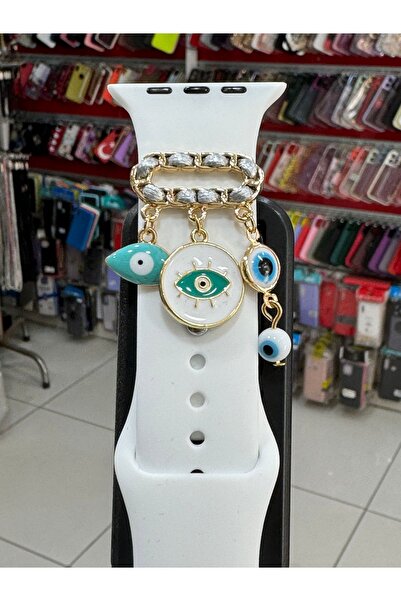 RG Teknoloji Apple Watch Kordon Uyumlu Charm/aksesuar/nazar boncuklu taşlı gö...