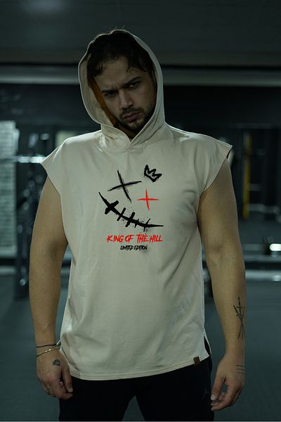 Oxlade King Of the Hill Hooded Fitness SINGLET 100% βαμβακερό ύφασμα ποιότητας Oxlade ®
