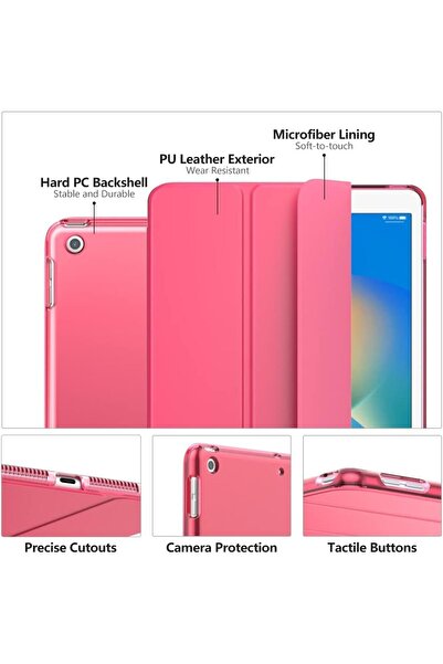 TEKNETSTORE Ipad 8. ve 9. Nesil 2020 /2021 Uyumlu 10.2 Inç Tablet Flip Smart Standlı Akıllı Kılıf Smart Cover
