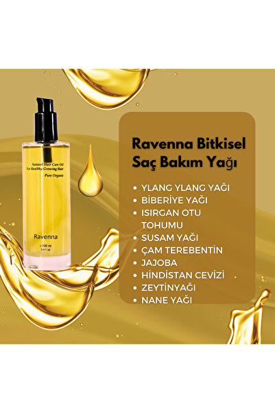 RAVENNA Organik Saç Bakım Yağı 100 ml (Bitkisel yağlardan oluşmaktadır)