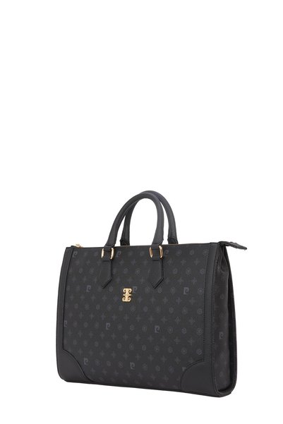 Pierre Cardin Black Monogram Women's Shoulder Bag 05PO23Y1709