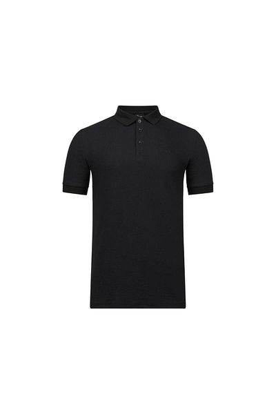 2AS 2023alu Μαύρο ανδρικό μπλουζάκι Polo Neck - Aluna