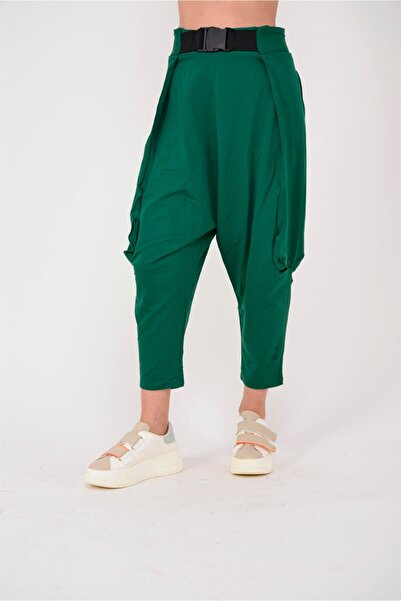 Park Moda An2150 شالوار بإبزيم الكاجو وحزام مفصل