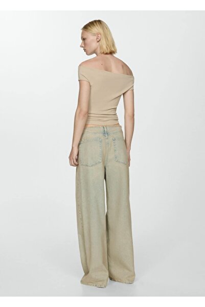 MANGO Woman Süper wideleg jean pantolon