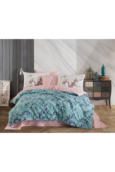 Hobby Avangarde Green Double Ranforce Duvet Cover Set