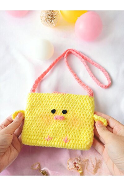 Talai Knitting Civcivli Omuz Çantası Kız Çocuk Çanta