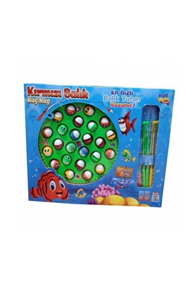 Kayyum Oyuncak Pilli Balık Tutma Oyunu 24 Balık 4 Oltalı Müzikli Kırmızı Balık Oyun Şarkılı