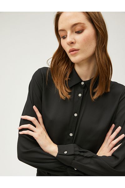 Koton Stoned Shirt Buttoned Long Sleeve