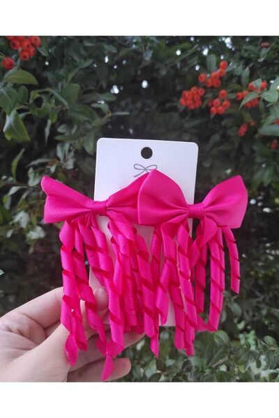 MutluBiDünya Lily Fuşya Renk Bukle Toka