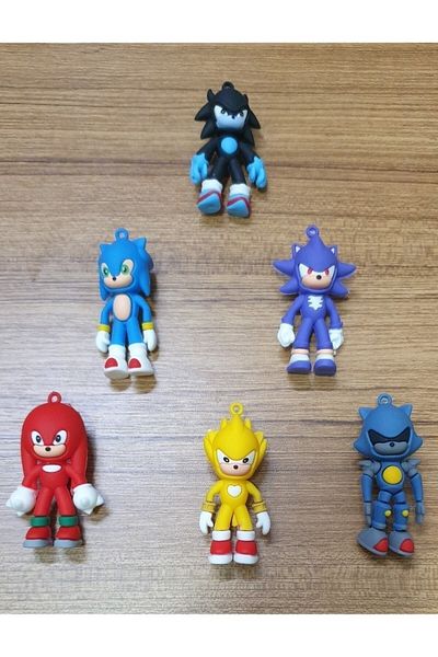 Sonic مجموعة القنفذ مكونة من 6 ألعاب القنفذ سونيك 6 قطع مجسم 7 سم